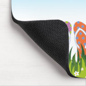 日曜日の庭のカラフルな夏のビーチサンダルのおもしろい マウスパッド (コーナー)