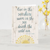 日曜日の引用文IV カード (黄色い花)