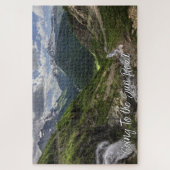 日曜日の景色のハイウェー山に行くモンタナ ジグソーパズル (縦)