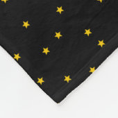 日曜日の月の星パターン フリースブランケット (角)