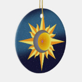 日曜日の月は融合の抽象芸術を主演します セラミックオーナメント (右)