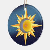 日曜日の月は融合の抽象芸術を主演します セラミックオーナメント (左)