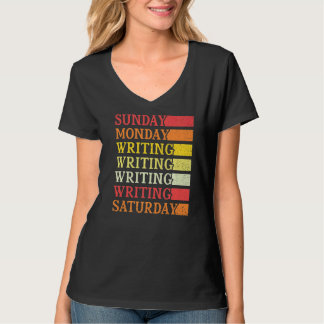 日曜日の月書曜日のブックライター作家グラフィック Tシャツ