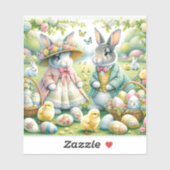 日曜日の服を着たイースター最高のバニー シール (シート)