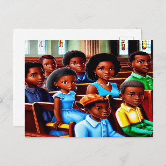 日曜日の朝のキリスト教はがき ポストカード (正面/裏面)