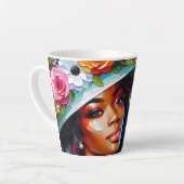 日曜日の朝の春 カフェラテマグ (左アングル)