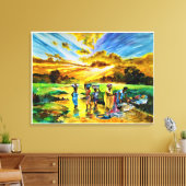 日曜日の朝バイイーニブラウン キャンバスプリント (インサイチュ (リビング))