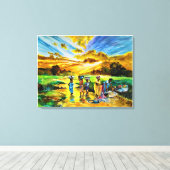 日曜日の朝バイイーニブラウン キャンバスプリント (インサイチュ (ウッドフロア))