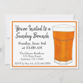 日曜日の朝食 ブラン オレンジジュース 招待状 (正面)