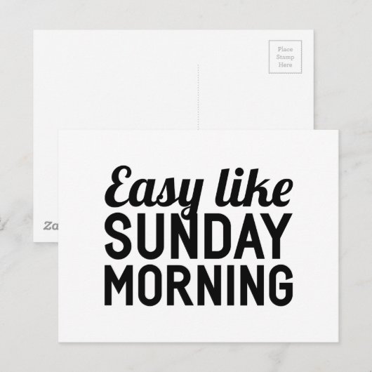 日曜日の朝 ポストカード (正面/裏面)