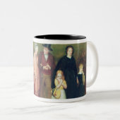 日曜日の朝-教会1846年からの歩行 ツートーンマグカップ (正面右)