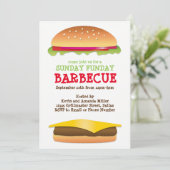 日曜日の楽しいBBQ チェーズバーガー 招待状 (スタンド正面)