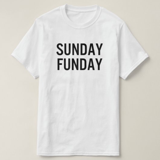 日曜日の楽しみ Tシャツ (デザイン正面)