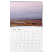 日曜日の海は12か月のカレンダーをサーフし、 カレンダー (1月 2027)