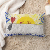 日曜日の海、愛 ランバークッション (ブランケット)