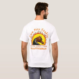 日曜日の火の馬小屋のロゴの背部 Tシャツ