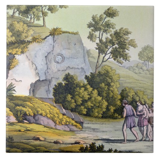 日曜日の神社、「Le Costume AncienとModerからのペルー、 タイル (正面)