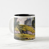 日曜日の神社、「Le Costume AncienとModerからのペルー、 ツートーンマグカップ (正面左)