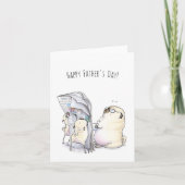 日曜日の紙おもしろいパグ父の日のカード カード (正面)