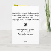 日曜日の花 カード (裏面)