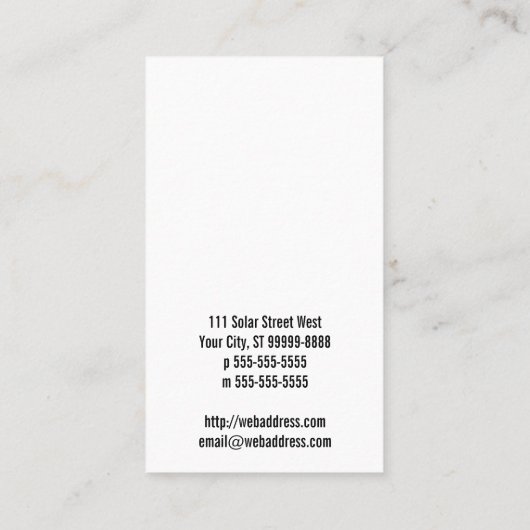 日曜日の記号 名刺 (裏面)