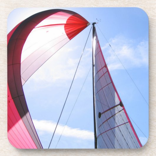 日曜日の赤いSpinnaker コースター (正面)