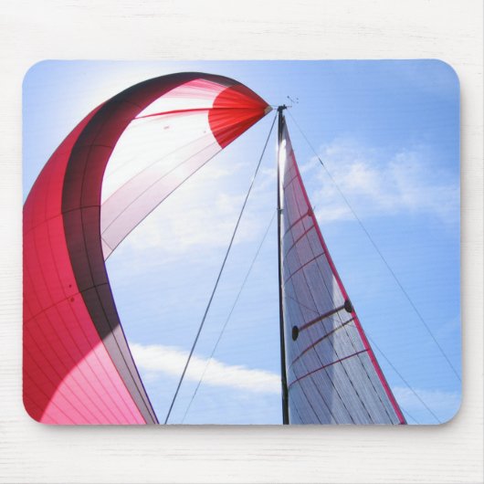 日曜日の赤いSpinnaker マウスパッド (正面)
