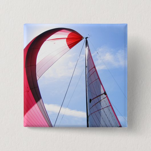 日曜日の赤いSpinnaker 缶バッジ (正面)