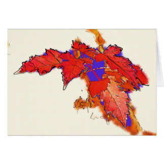 日曜日の赤の葉