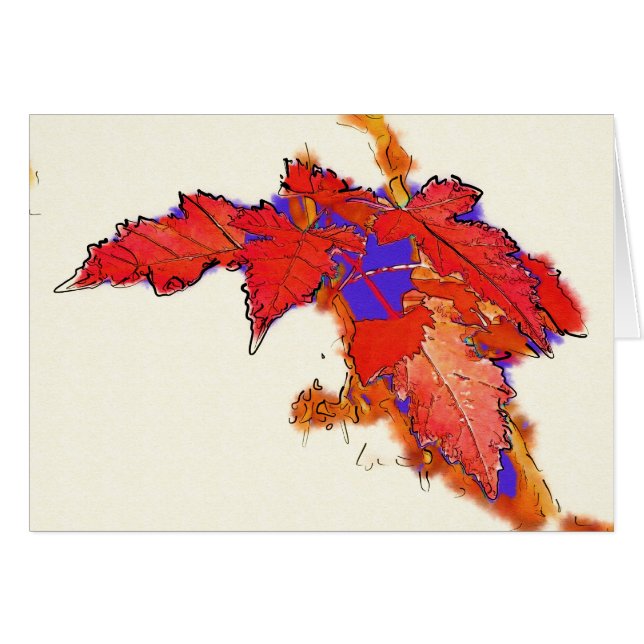 日曜日の赤の葉 (正面横)