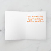 日曜日の輝やきのカヤックのハッピーバースデーカード カード (内部)