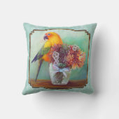 日曜日のconureおよび花 クッション (裏面)