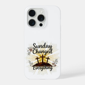 日曜日はすべてを変えた クリスチャン用スマホケース iPhone 15 PROケース