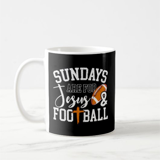 日曜日はイエスとサッカーのために コーヒーマグカップ (左)