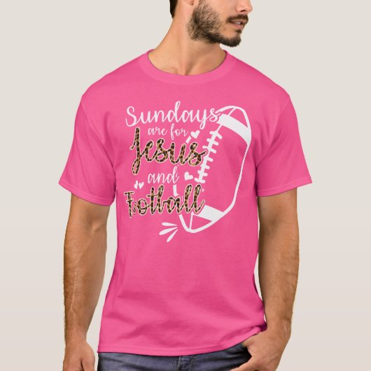 日曜日はイエスとサッカーのために Tシャツ (正面)