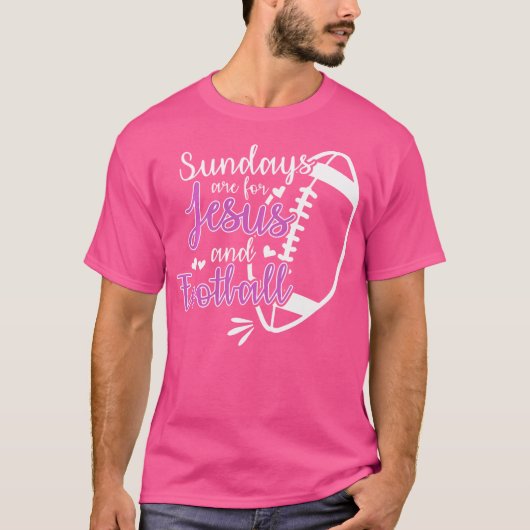 日曜日はイエスとサッカーのために Tシャツ (正面)
