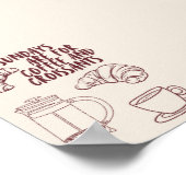 日曜日はコーヒーとクロワッサンのポスター ポスター (角)