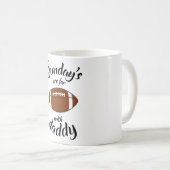日曜日はパパのサッカーの絆の記念に コーヒーマグカップ (正面右)