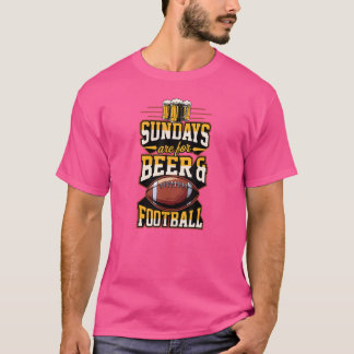 日曜日はビールとサッカーの調整パーティー Tシャツ