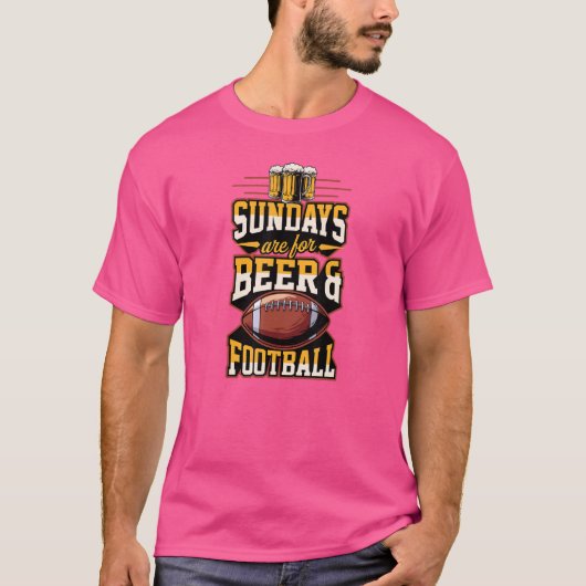 日曜日はビールとサッカーの調整パーティー Tシャツ (正面)