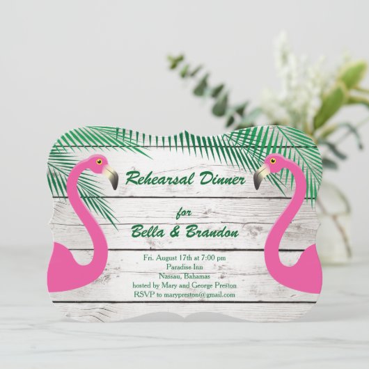 日曜日はフラミンゴのリハーサルの夕食の招待状に接吻しました 招待状 (スタンド正面)