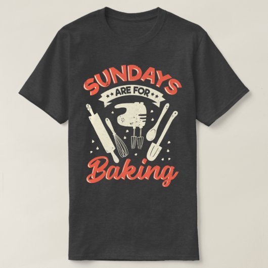 日曜日はベーキング・ベイカーのプレゼント Tシャツ (デザイン正面)