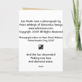 日曜日はレースを作りました カード (裏面)