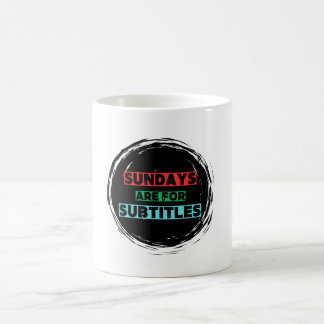 日曜日は字幕コーヒーマグ コーヒーマグカップ