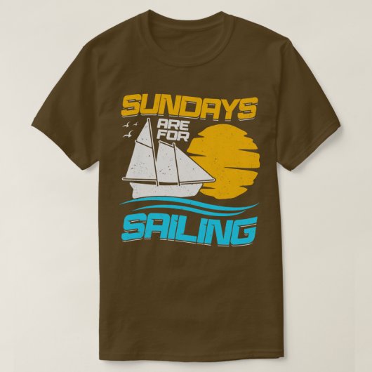 日曜日は帆走用だ Tシャツ (デザイン正面)