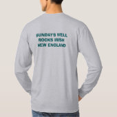 日曜日は緑LONGSLEEVE湧き出ます Tシャツ (裏面)