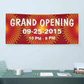 日曜日は黄色く赤いオレンジ勾配を放射します 横断幕 (トレードショー)