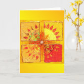 日曜日カードを持ち帰って下さい カード (黄色い花)