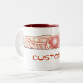 日曜日スメル人のAnunnakiによって飛ぶディスク ツートーンマグカップ (正面左)