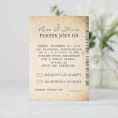 日曜日ブランチ追加ウェディングRSVPカード 招待状 (スタンド正面)